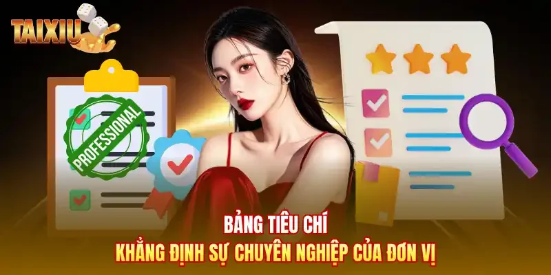Bảng tiêu chí khẳng định sự chuyên nghiệp của đơn vị