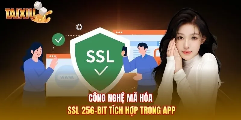 Công nghệ mã hóa ssl 256-bit tích hợp trong app