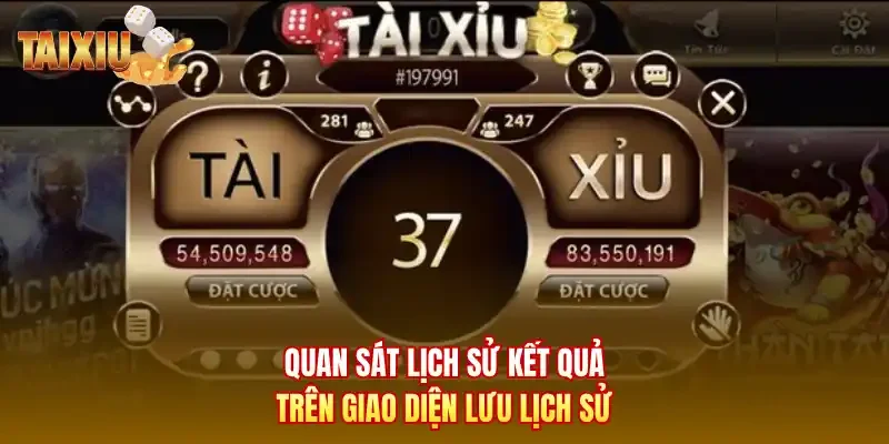 Quan sát lịch sử kết quả trên giao diện lưu lịch sử